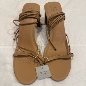 a new day Tan Strappy Sandals